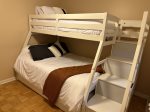 Bunk room with double on bottom and twin on top